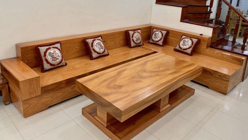 Bộ b&agrave;n ghế sang chảnh từ gỗ lim