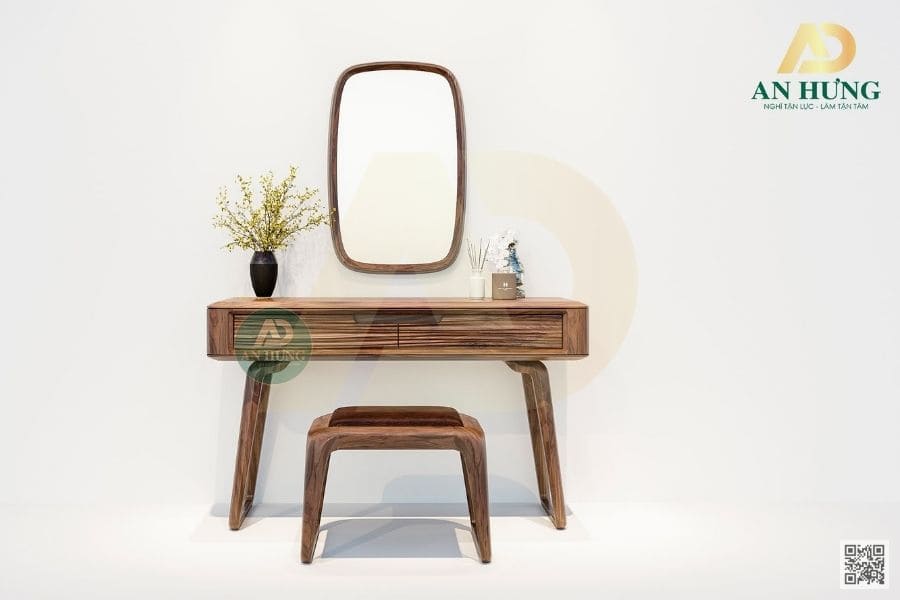 B&agrave;n trang điểm &oacute;c ch&oacute; với những đường cắt xẻ, v&aacute;t cong mềm mại