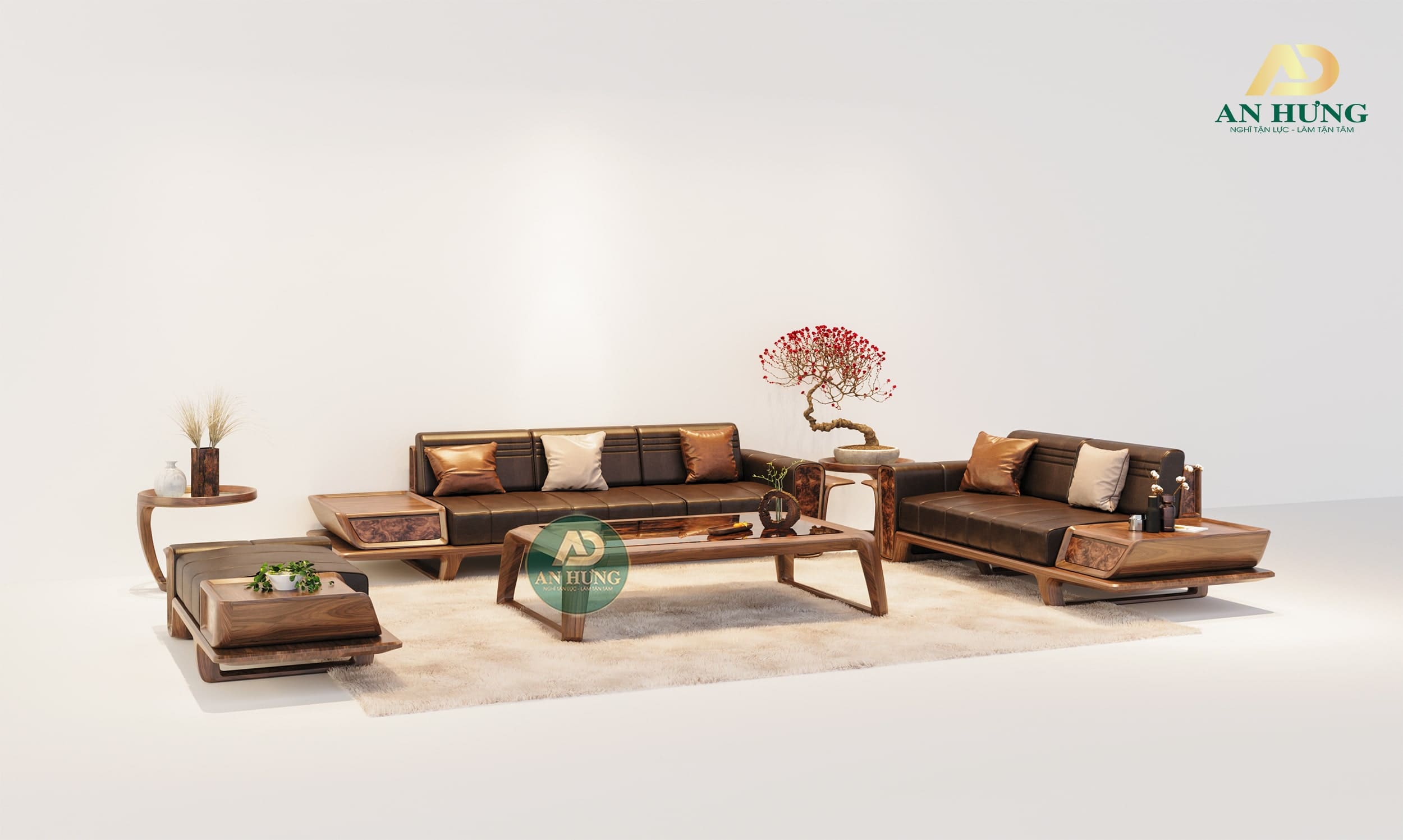 Địa chỉ mua sofa gỗ óc chó uy tín trên thị trường