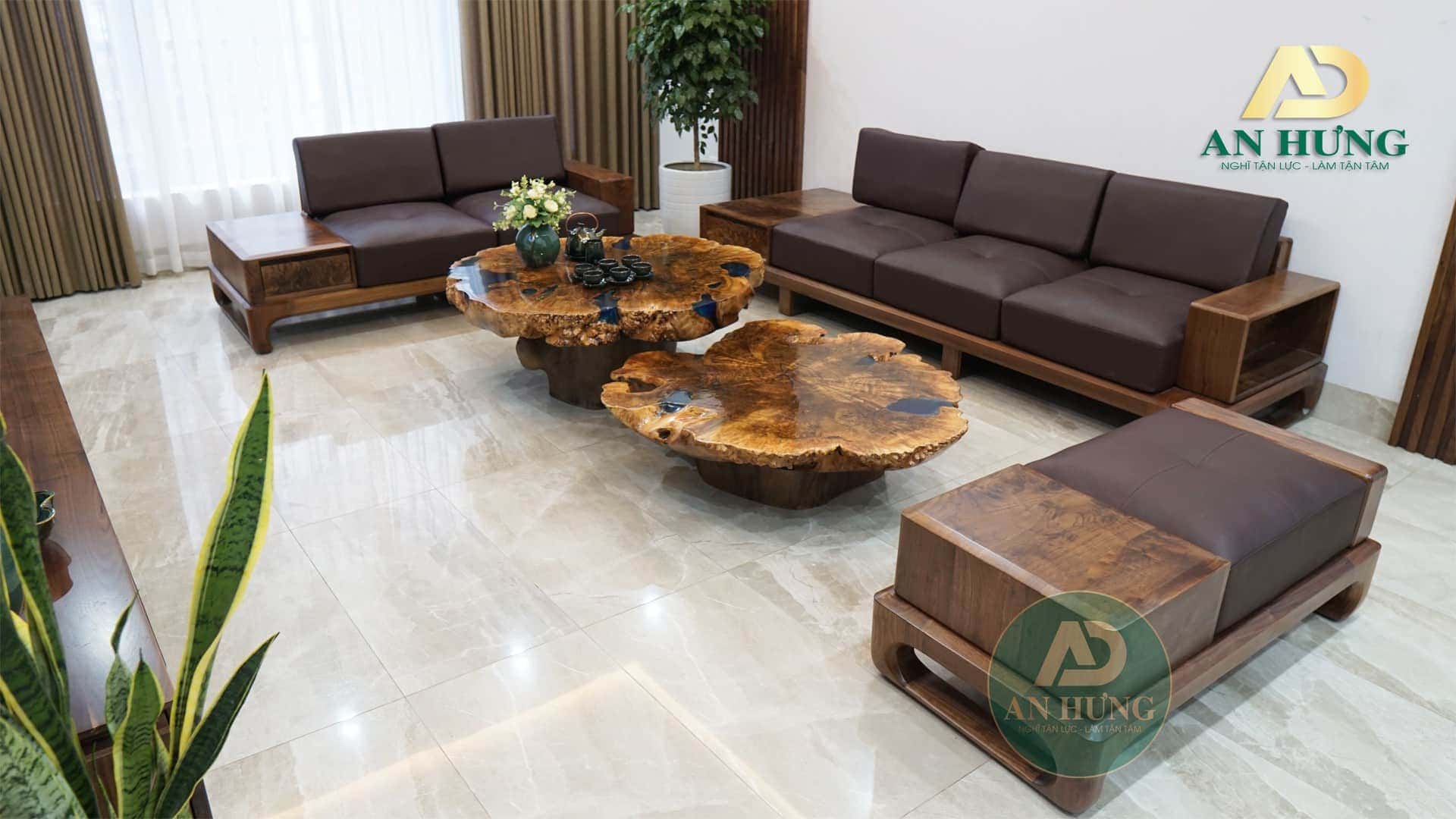 ph&ograve;ng kh&aacute;ch nội thất gỗ &oacute;c ch&oacute;