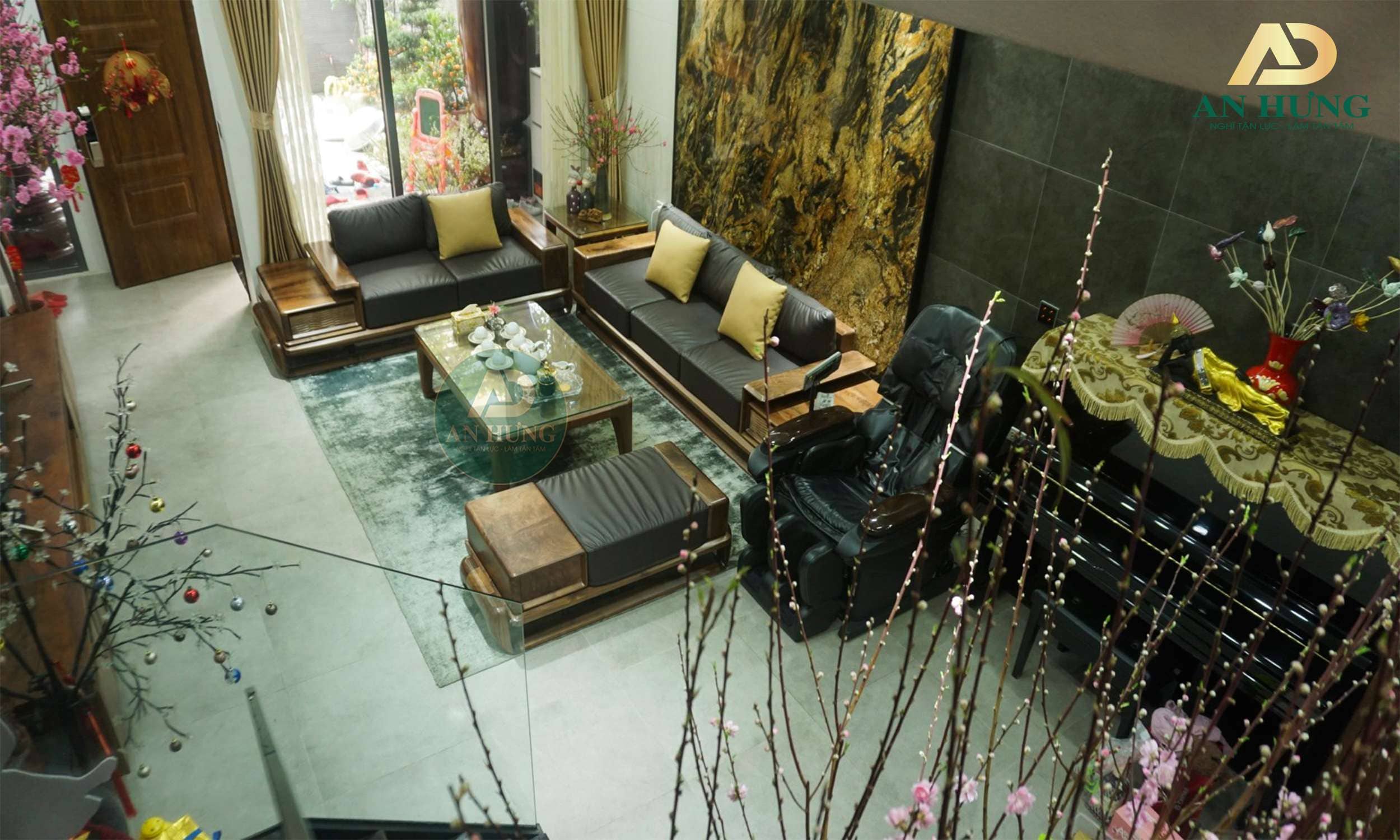 mẫu ph&ograve;ng kh&aacute;ch gỗ &oacute;c ch&oacute; 1