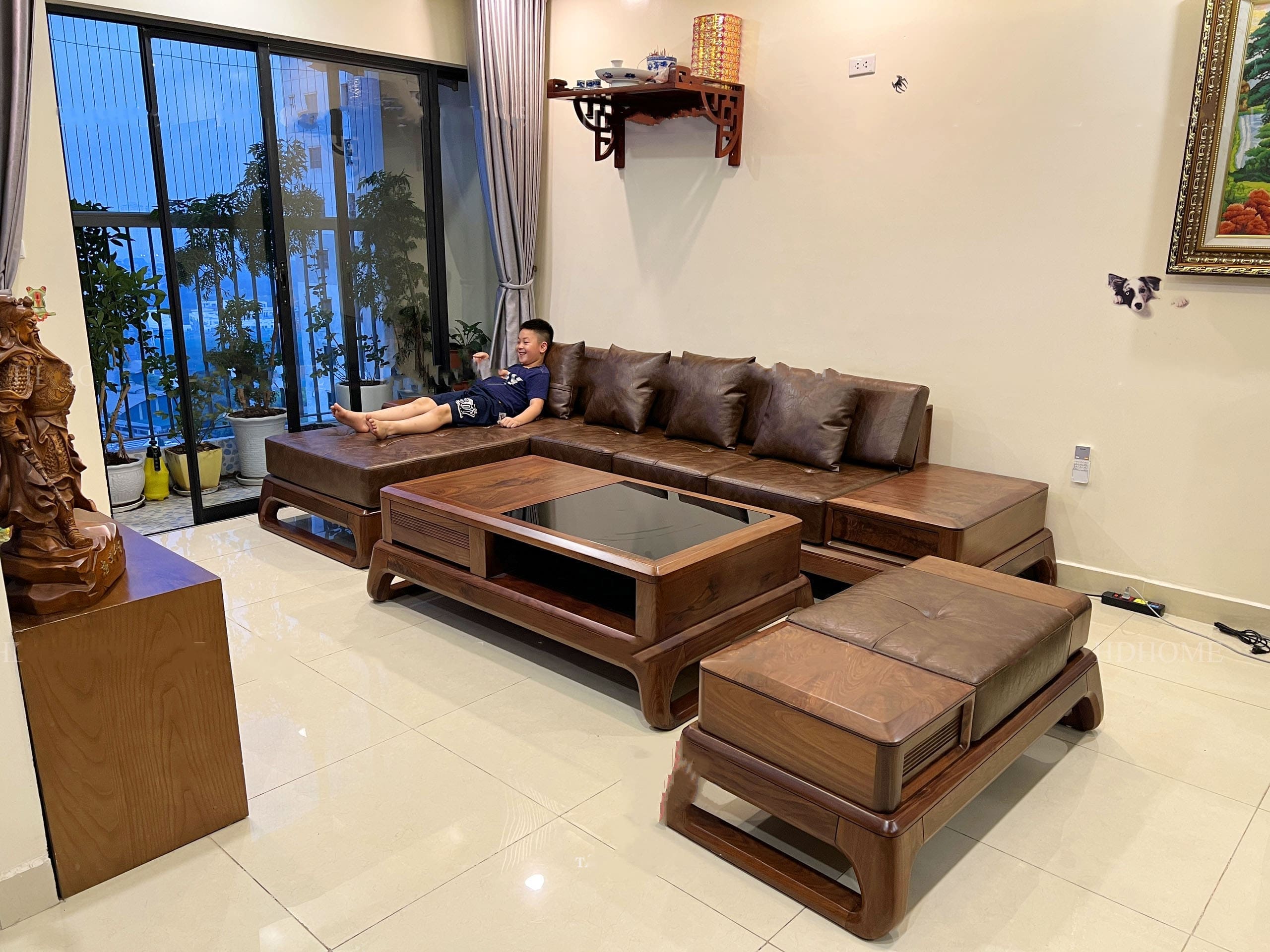 40+ Mẫu Sofa gỗ góc đẹp, được yêu thích hiện nay