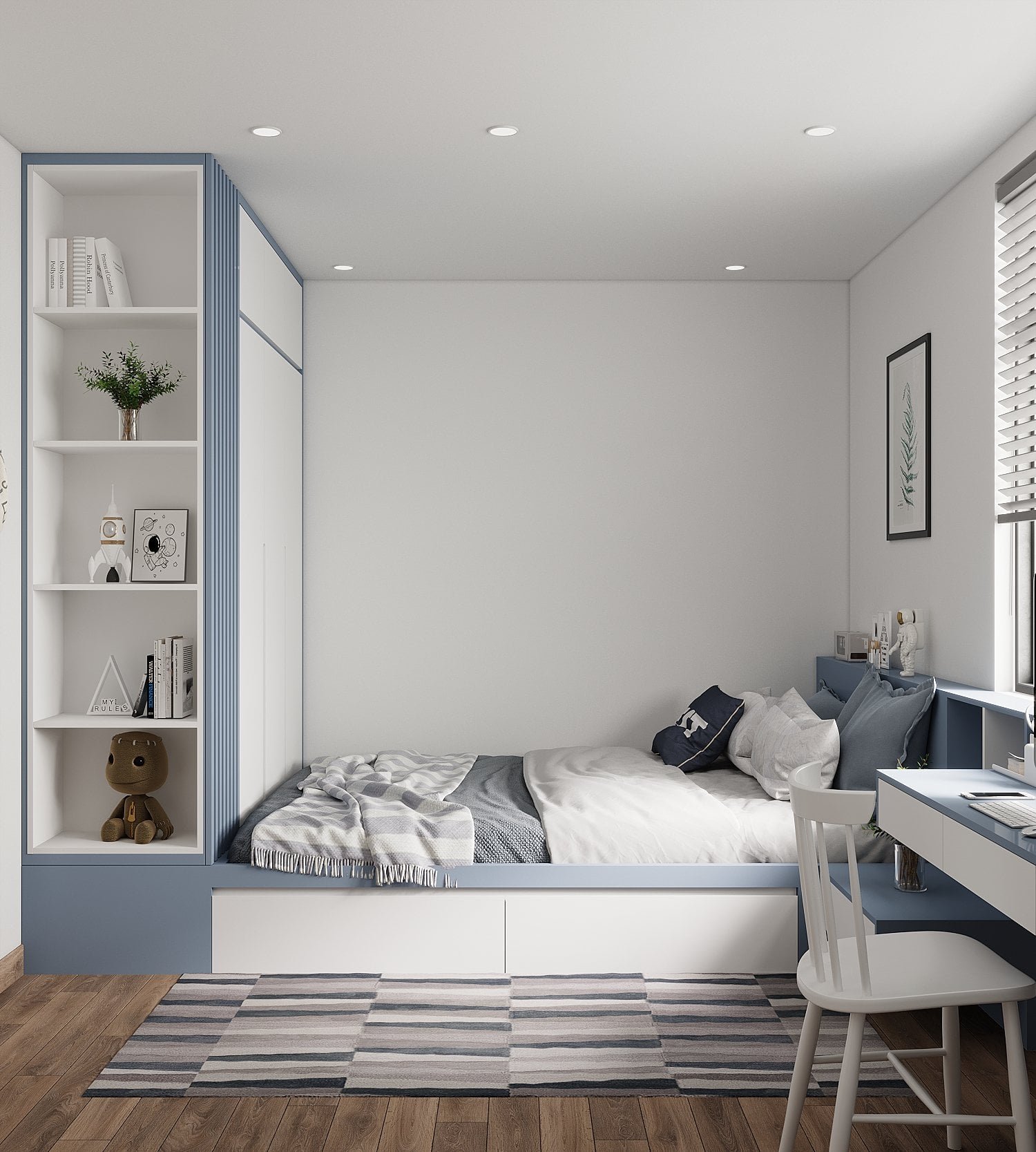 Giường ngủ th&ocirc;ng minh c&oacute; ngăn k&eacute;o 04