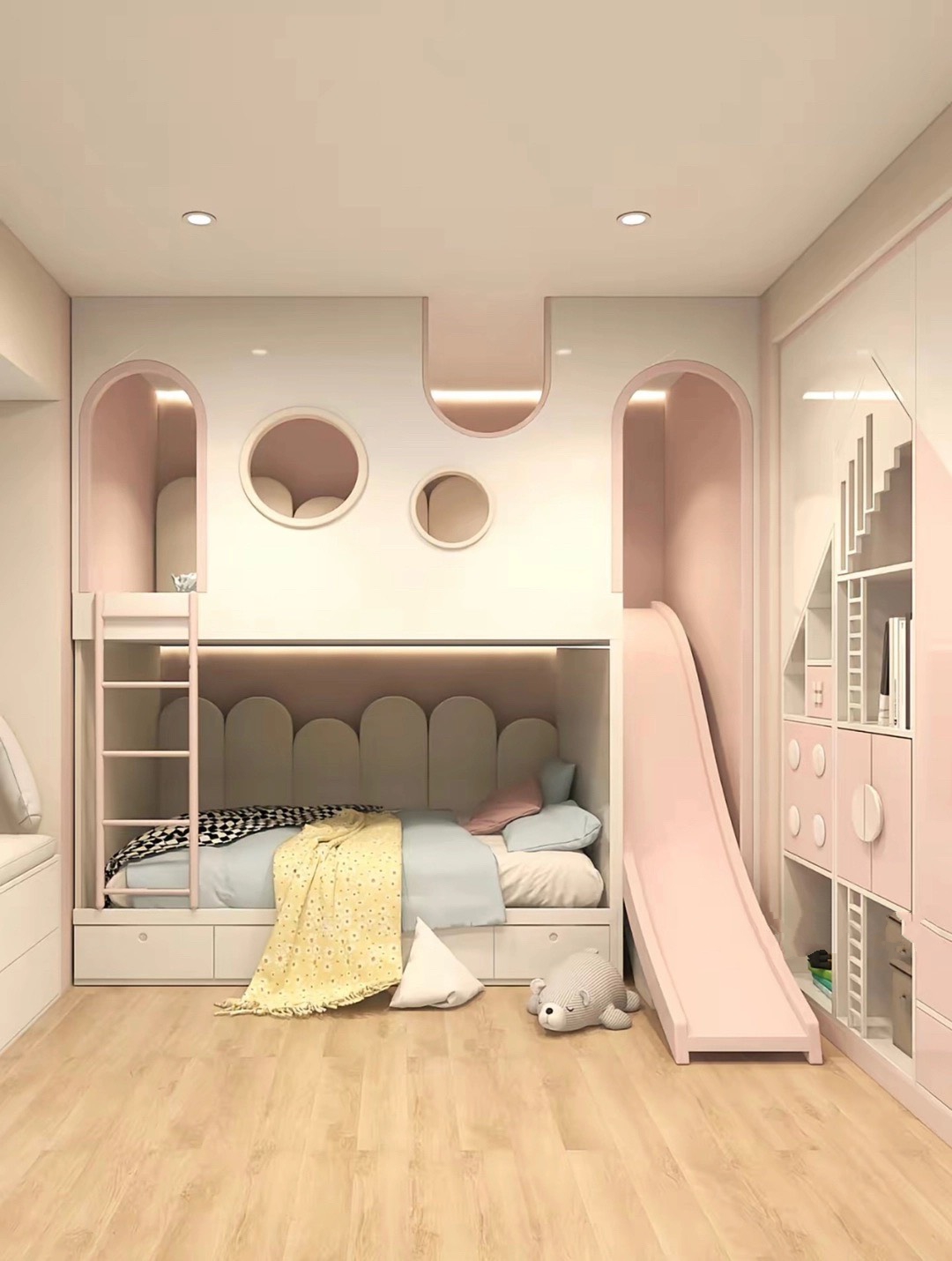 Giường hộp 2 tầng c&oacute; ngăn k&eacute;o 01