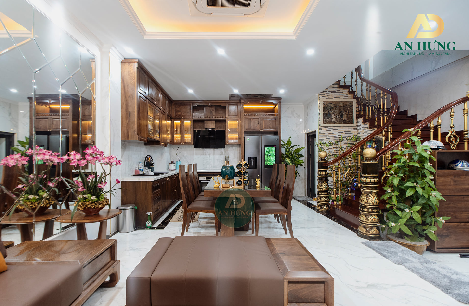 B&agrave;n ăn, tủ bếp gỗ &oacute;c ch&oacute; cao cấp