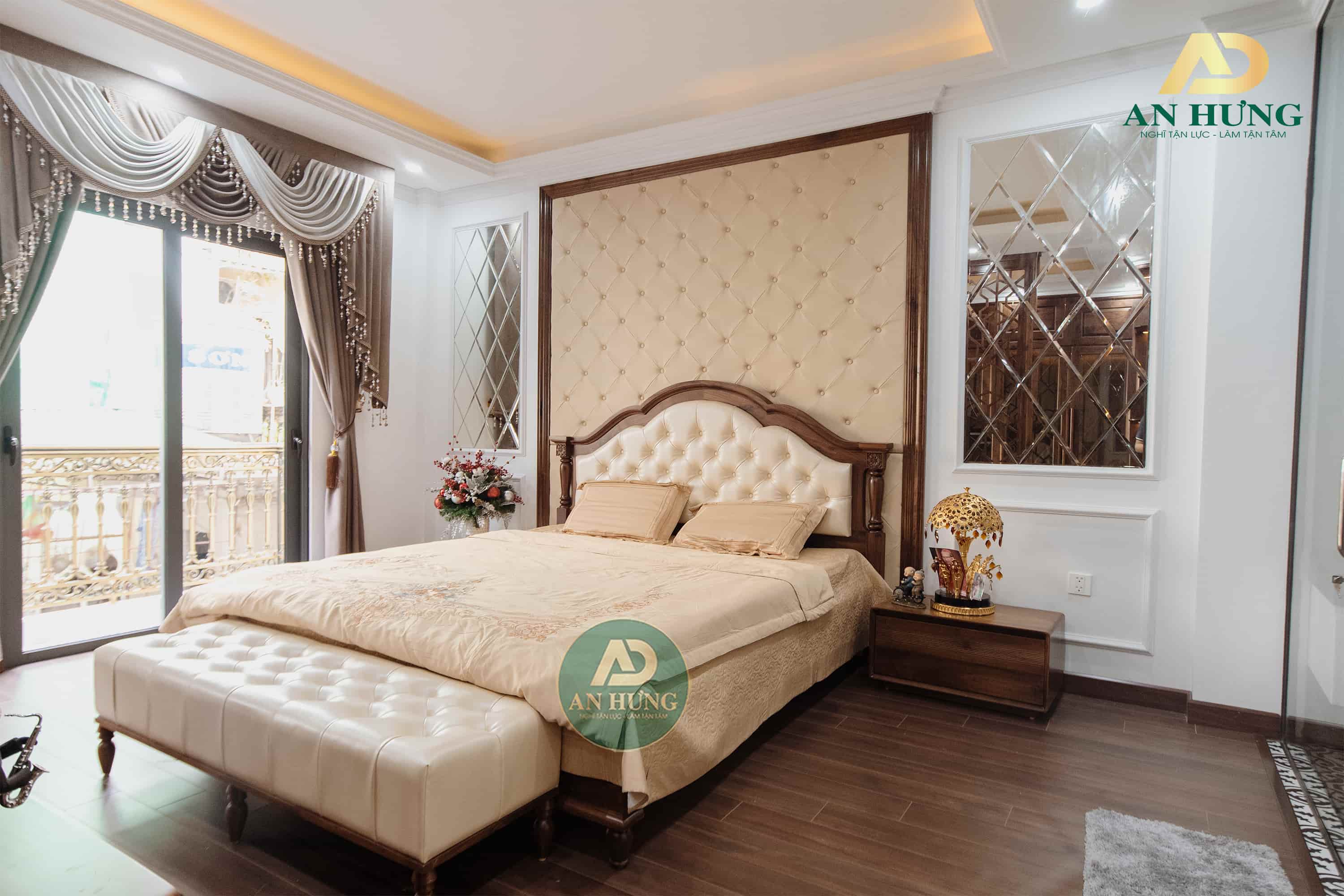 Nội thất ph&ograve;ng ngủ gỗ &oacute;c ch&oacute; thời thượng, tinh tế