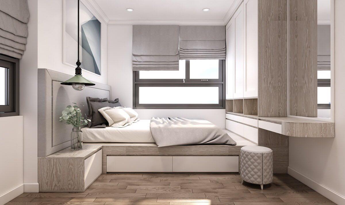 Giường ngủ ngăn kéo gỗ công nghiệp đẹp