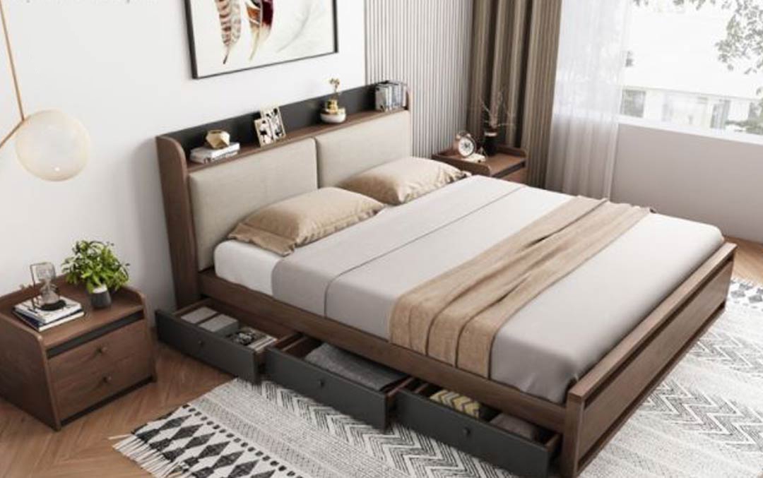 Thiết kế giường ngăn kéo tiện dụng