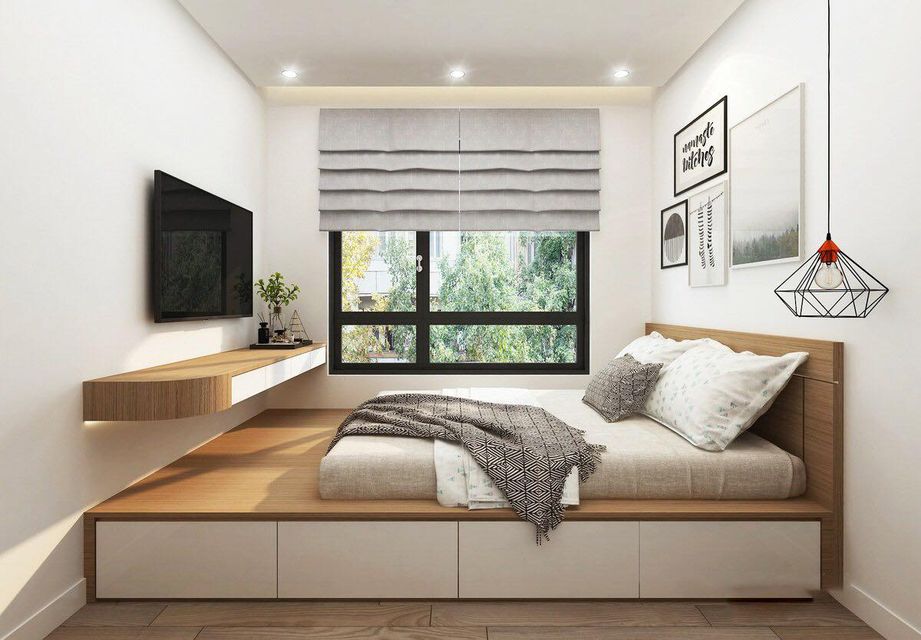 giường ngủ hiện đại có ngăn kéo