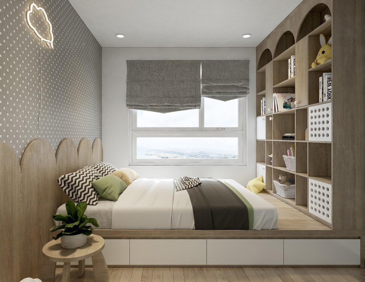 Giường ngăn kéo gỗ công nghiệp cốt Thái cánh melamine