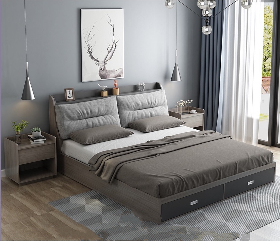 Giường ngăn kéo bọc nệm cao cấp