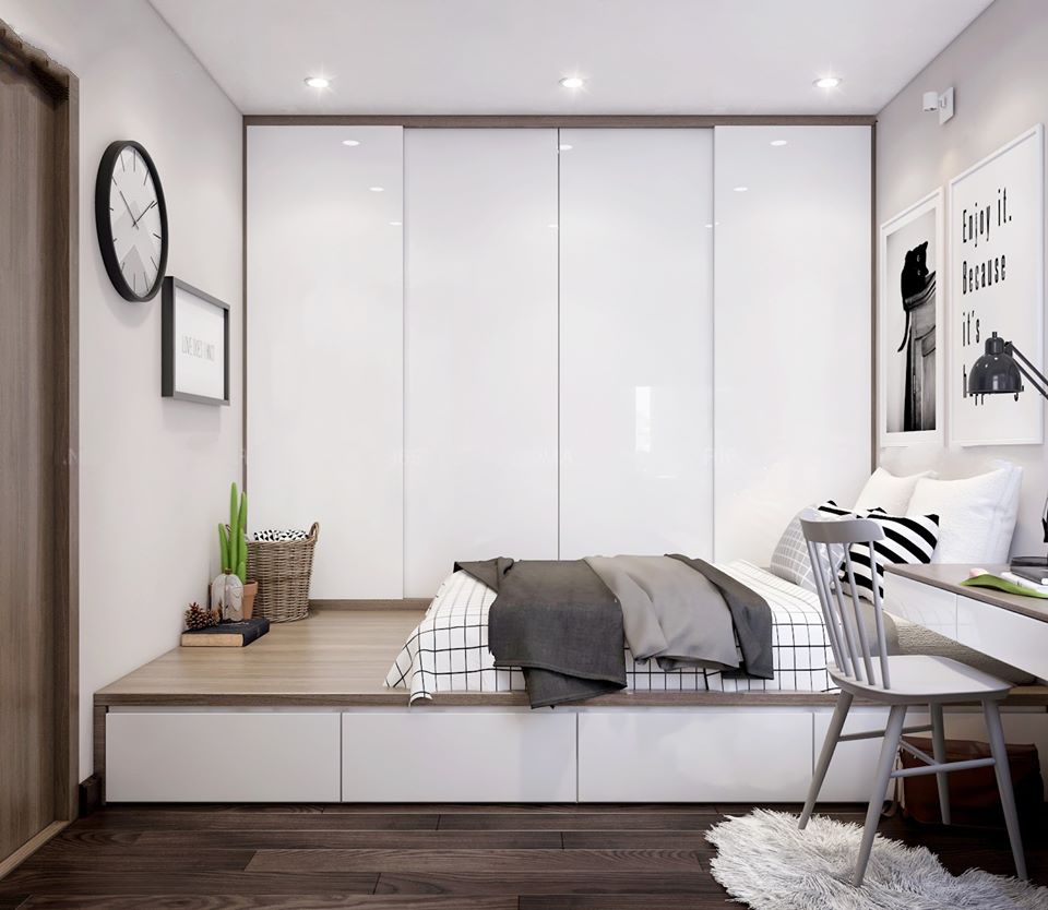 Giường ngăn kéo 1m2 nhỏ gọn
