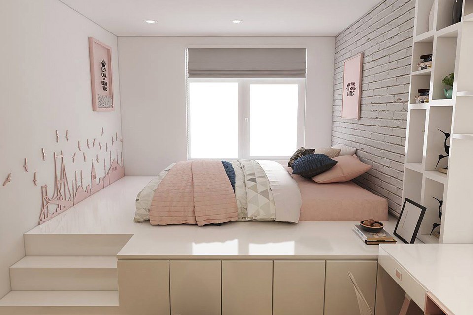 Mẫu giường ngăn kéo tiết kiệm diện tích