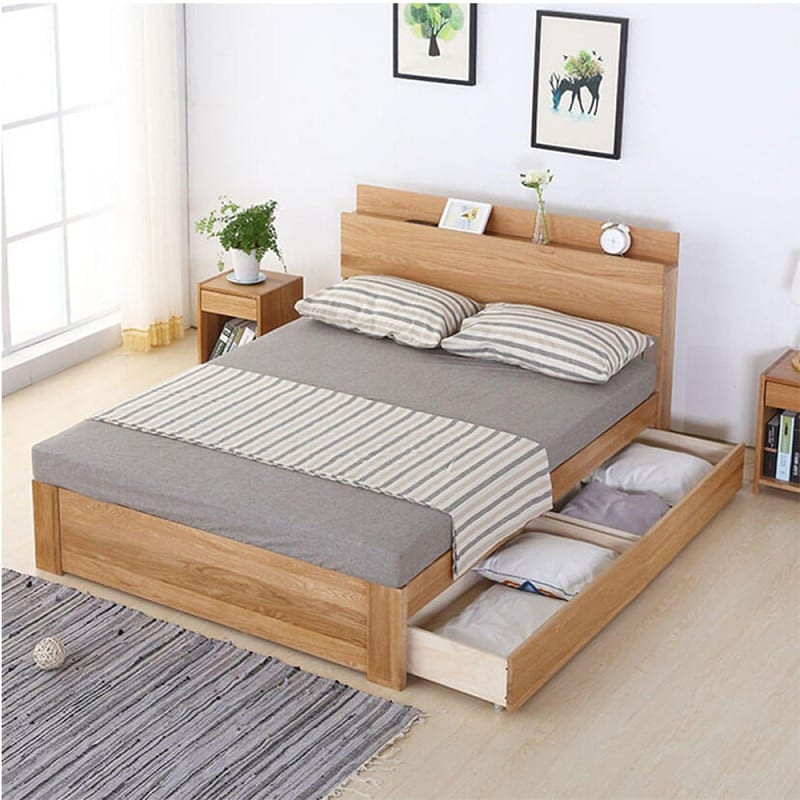Giường ngăn kéo đơn giản, nhỏ gọn