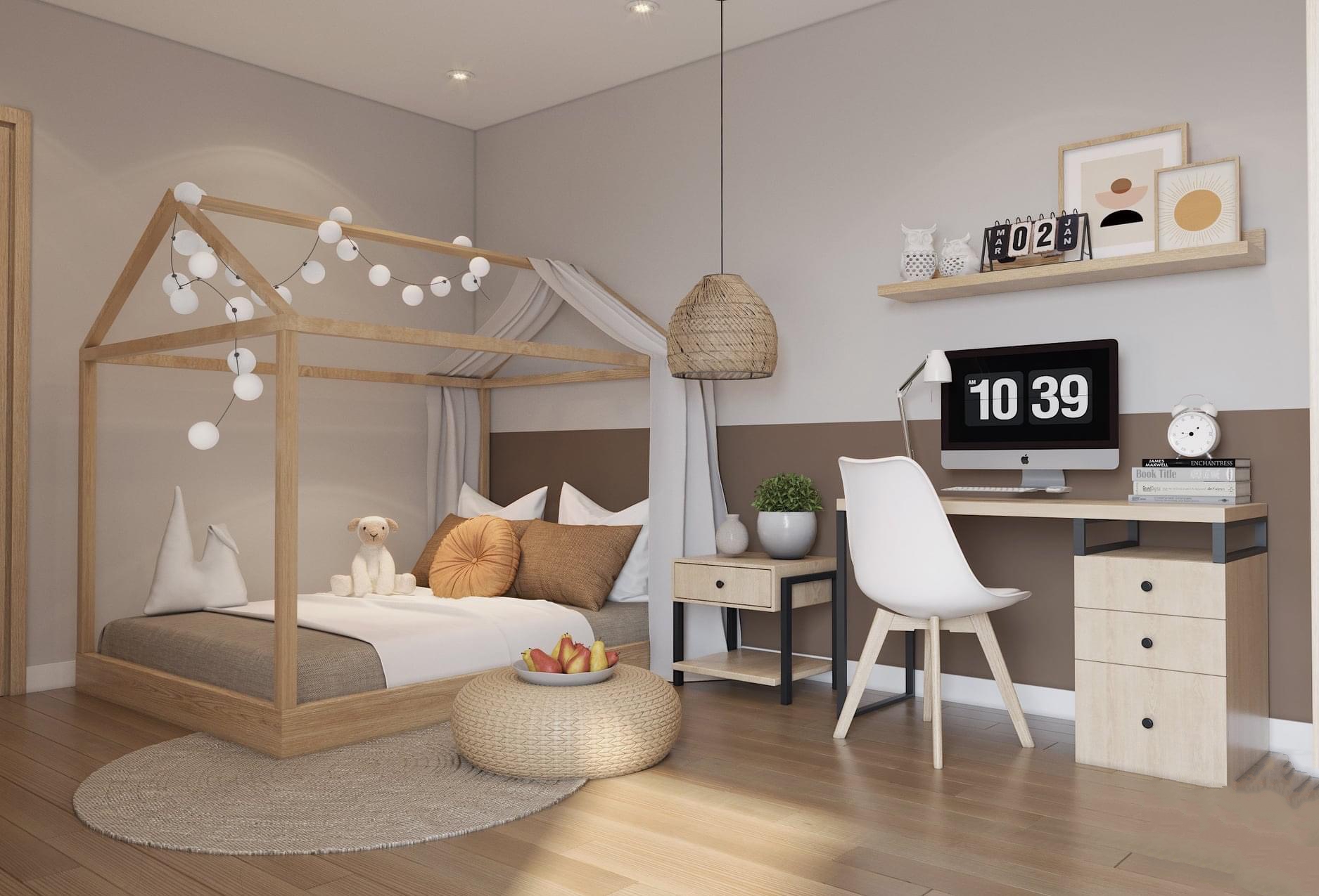B&agrave;n học gỗ MDF cho b&eacute; c&oacute; độ bền cao