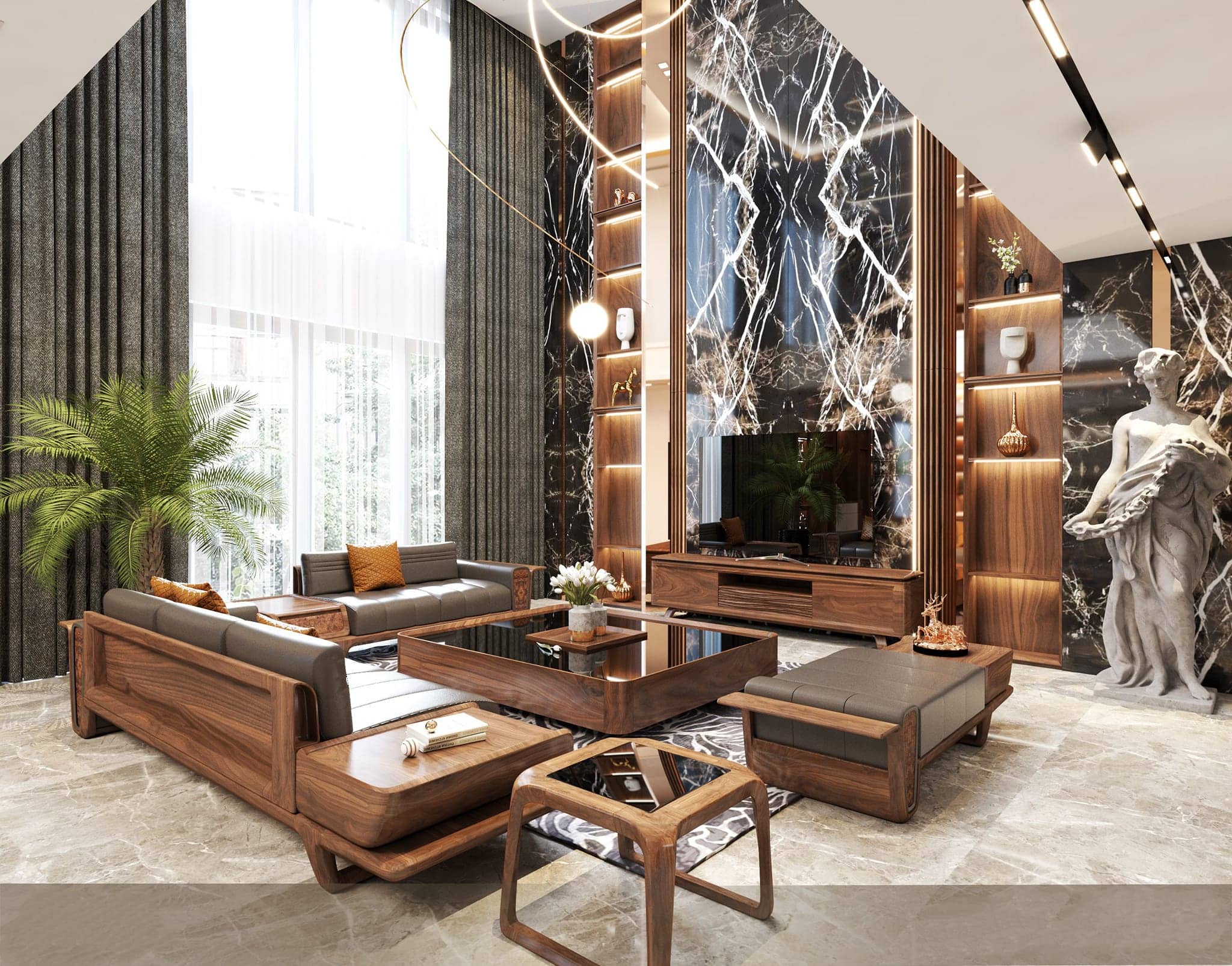 Thiết kế ph&ograve;ng kh&aacute;ch đẹp cho gia đ&igrave;nh