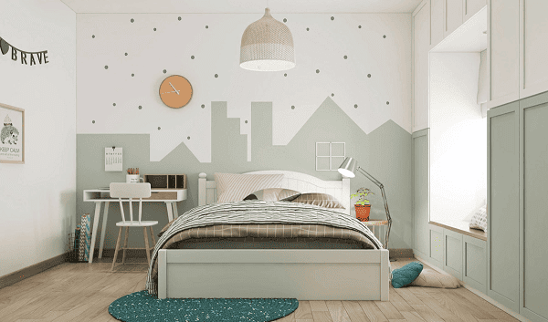 Thiết kế nội thất chung cư 3 ph&ograve;ng ngủ, nội thất ph&ograve;ng ngủ b&eacute; trai tinh nghịch