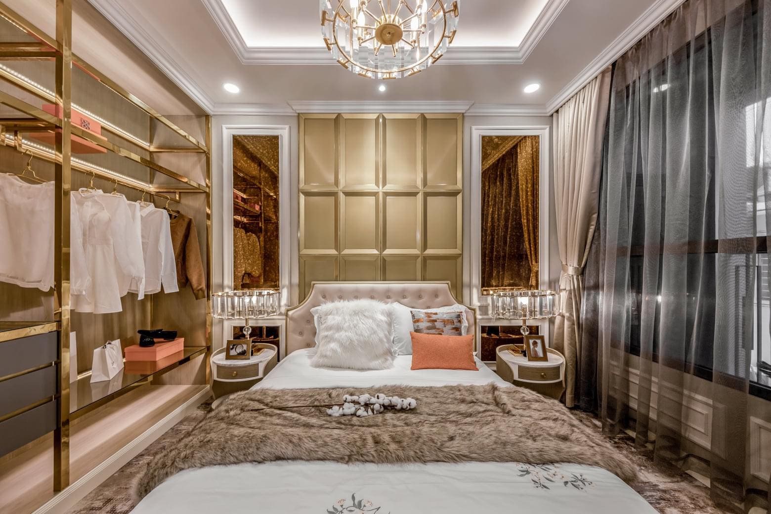 Phòng ngủ chung cư cổ điển