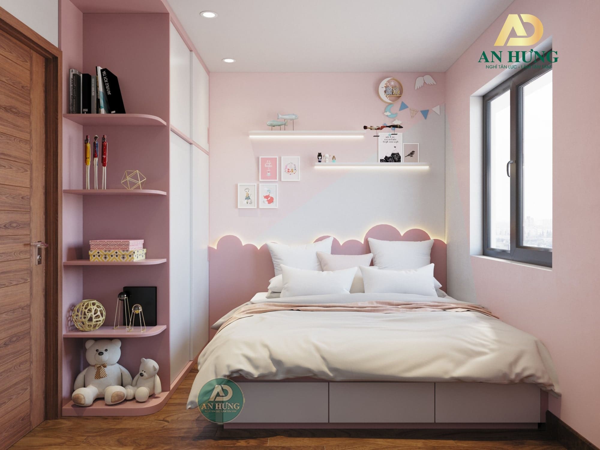 CÁCH THIẾT KẾ NỘI THẤT VÀ TRANG TRÍ PHÒNG NGỦ BÉ GÁI DỄ THƯƠNG