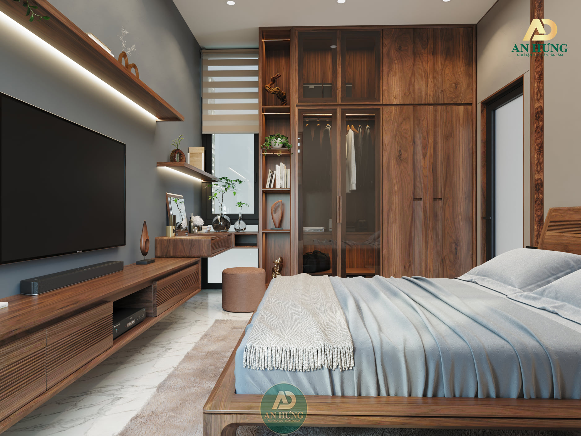 Mẫu tủ &aacute;o đơn giản nhưng kh&ocirc;ng k&eacute;m phần l&ocirc;i cuốn