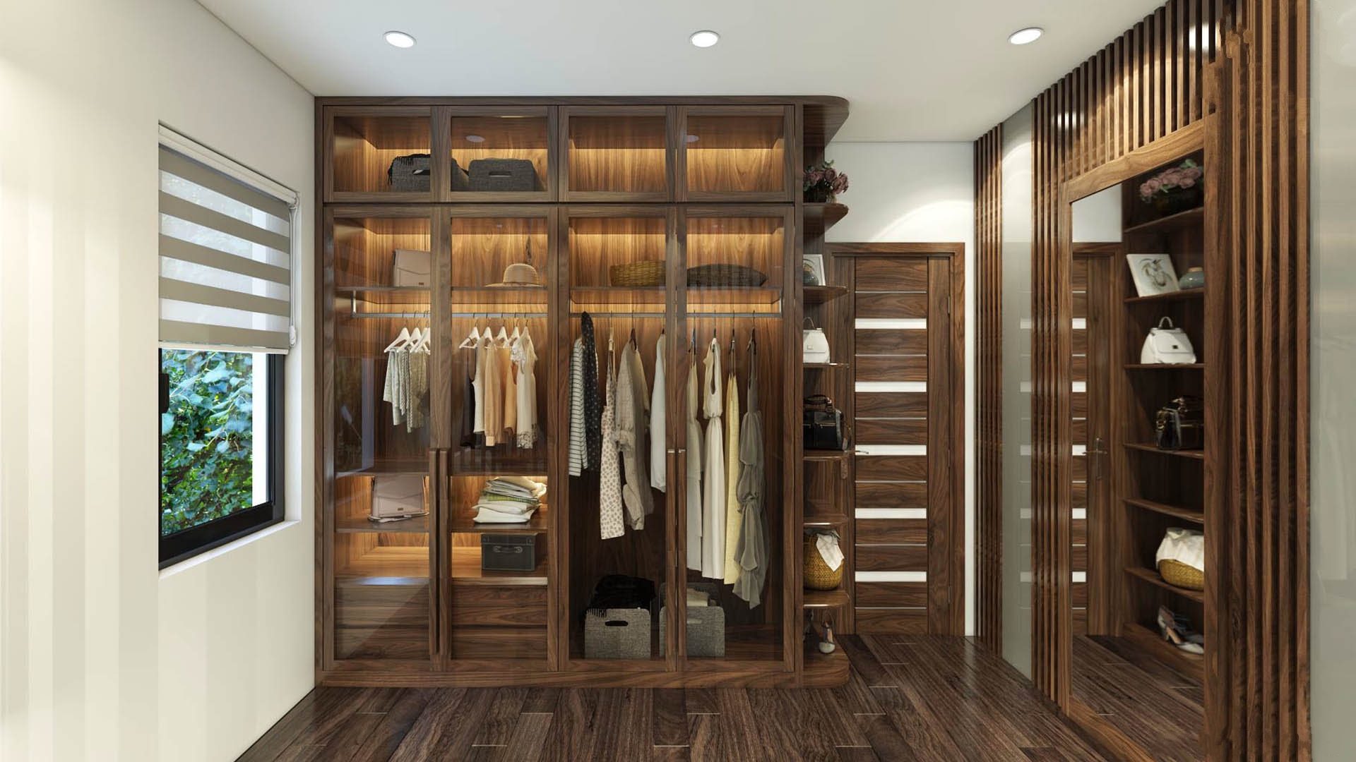 Thiết kế tủ &aacute;o đơn giản nhưng ấn tượng