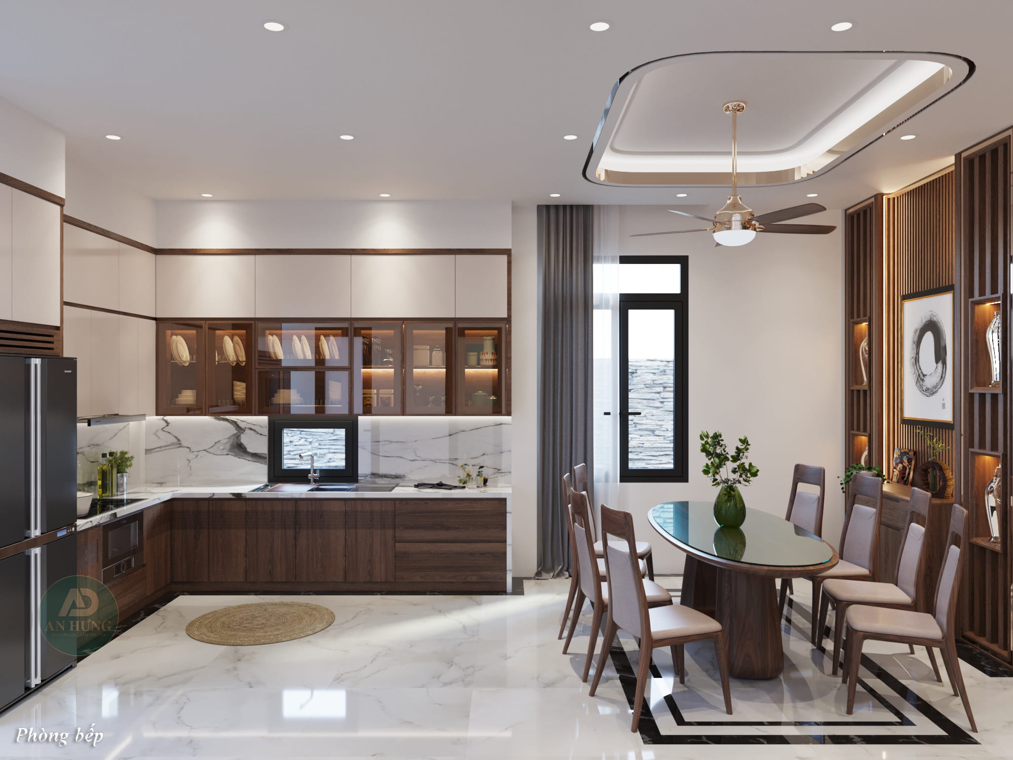 Không gian phòng bếp tiện nghi - nơi cả gia đình quây quần ấm cúng