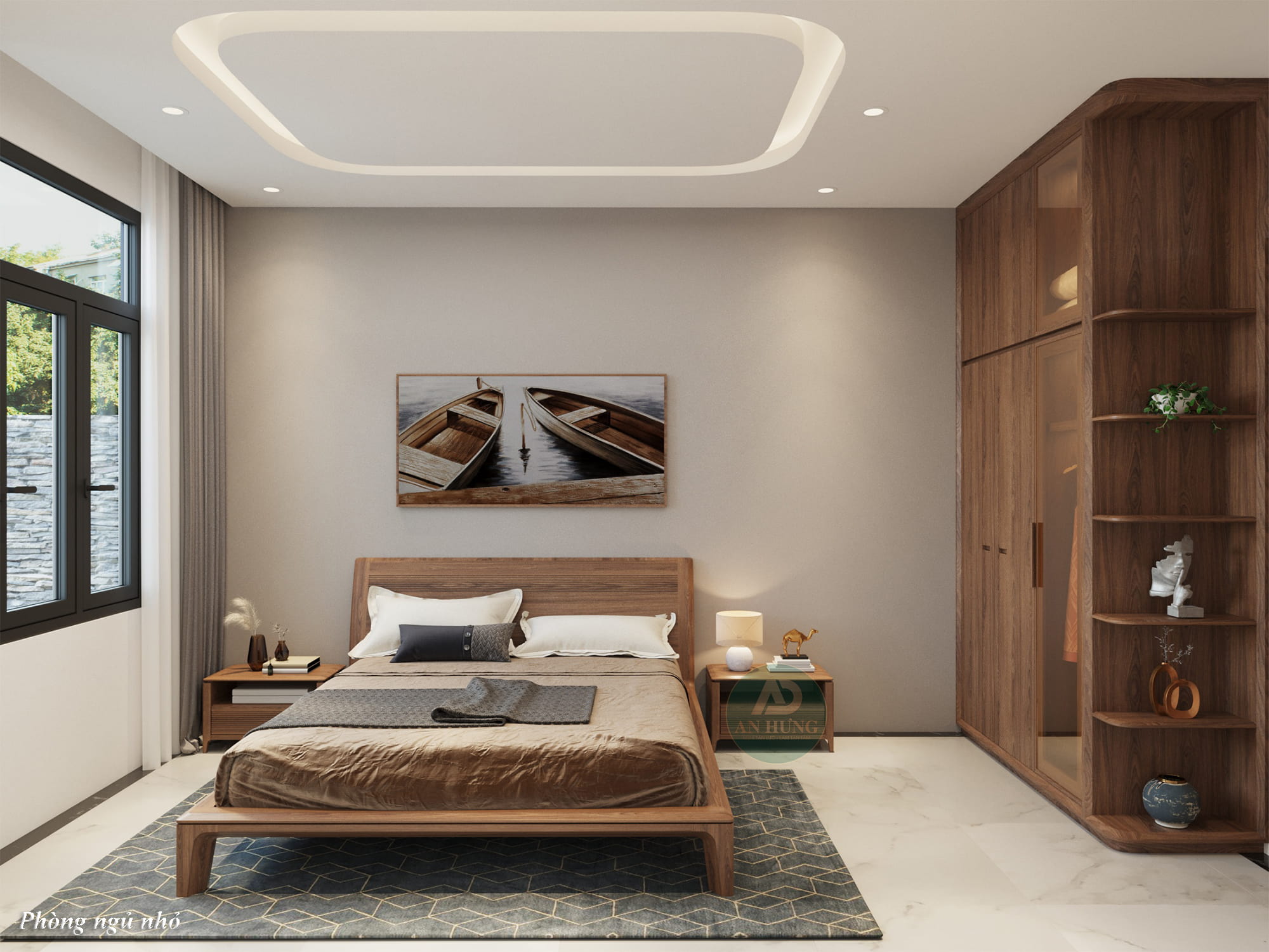 Thiết kế nội thất phòng ngủ phụ cho bố mẹ, phù hợp với lứa tuổi