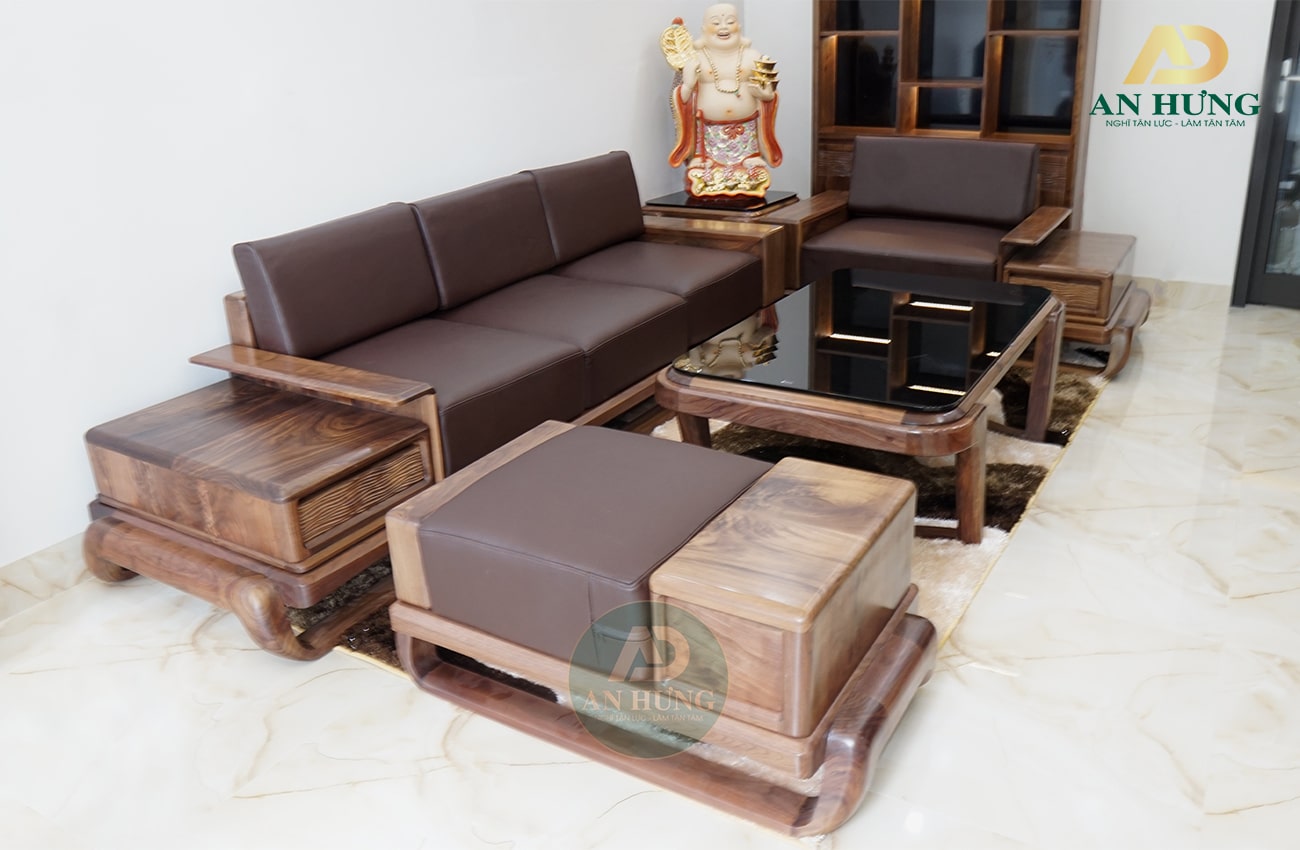 SOFA GỖ ÓC CHÓ, KIẾN TẠO KHÔNG GIAN ĐẲNG CẤP
