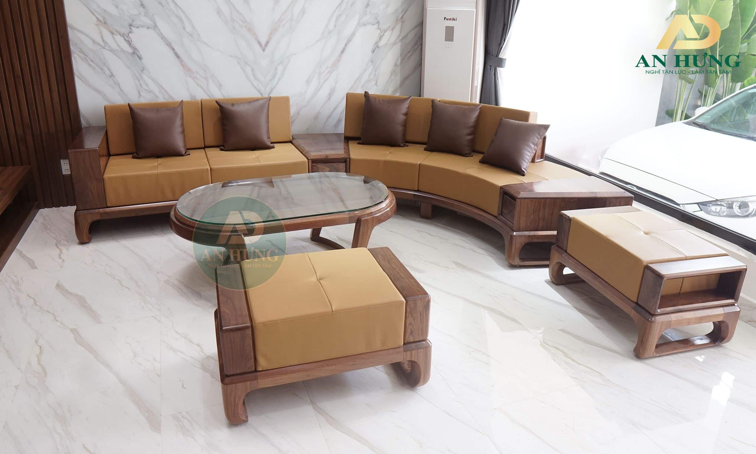SOFA GỖ ÓC CHÓ HÌNH CHỮ J - ANH SƠN - THÀNH PHỐ VINH - NGHỆ AN