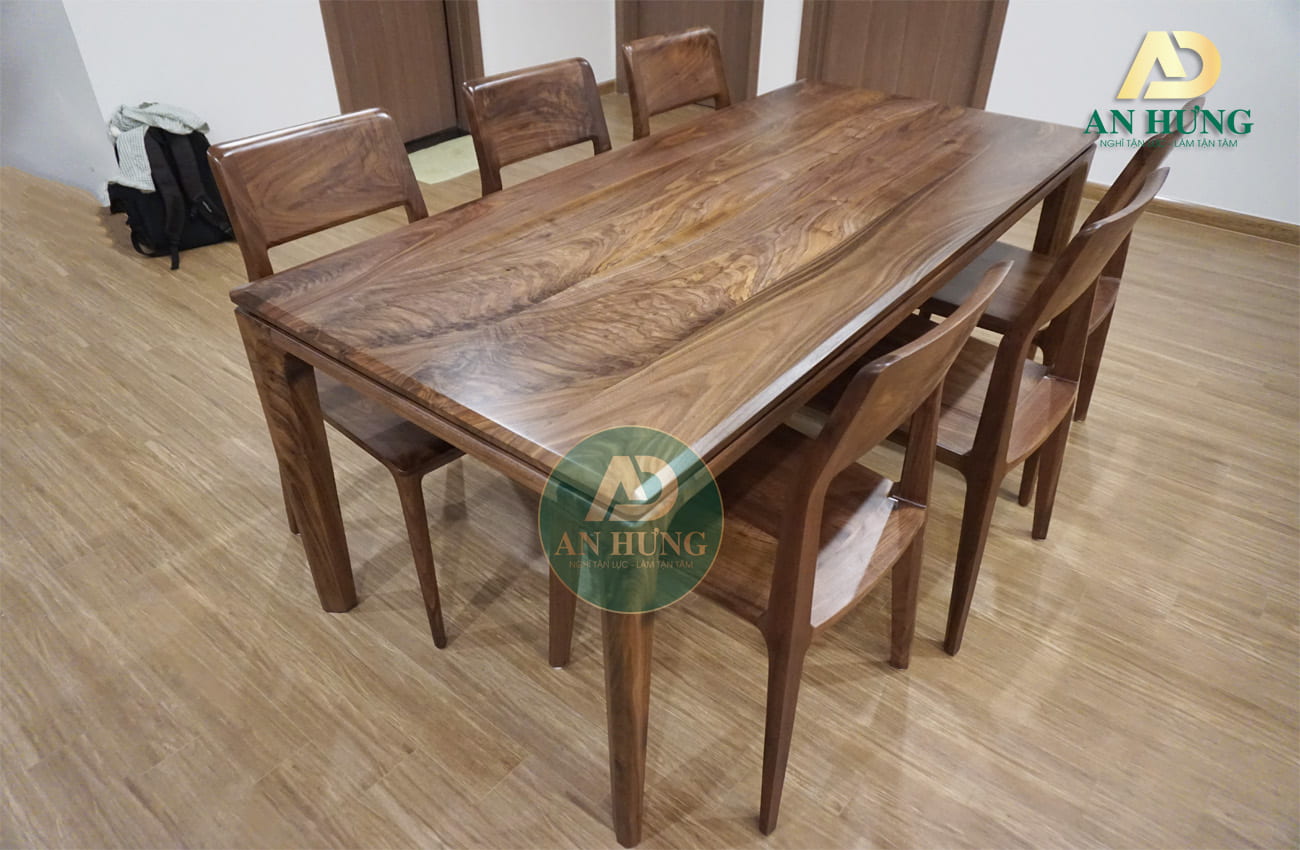 THI CÔNG LẺ BÀN GHẾ ĂN GỖ ÓC CHÓ - ANH TRUNG