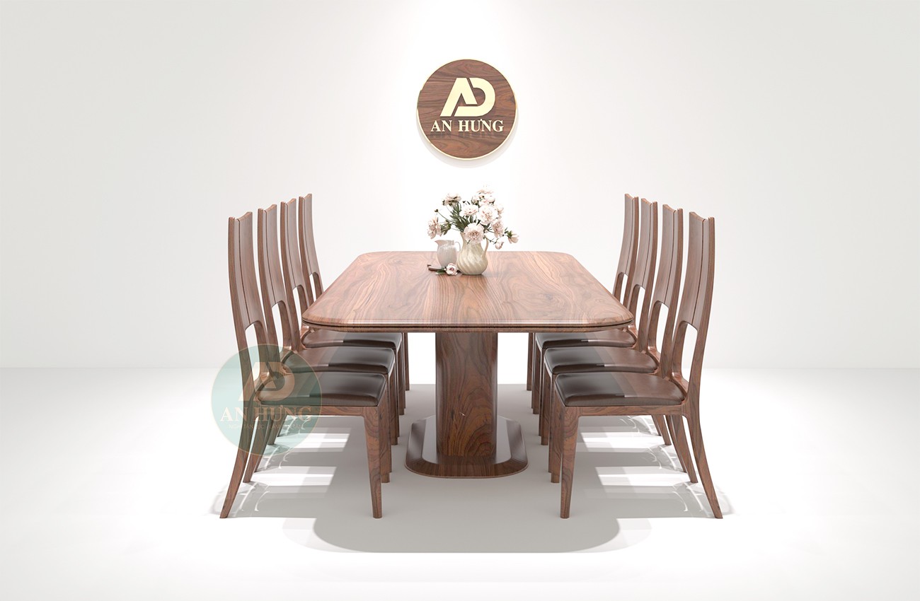MẪU BỘ BÀN GHẾ ĂN GỖ ÓC CHÓ MỚI - KK23
