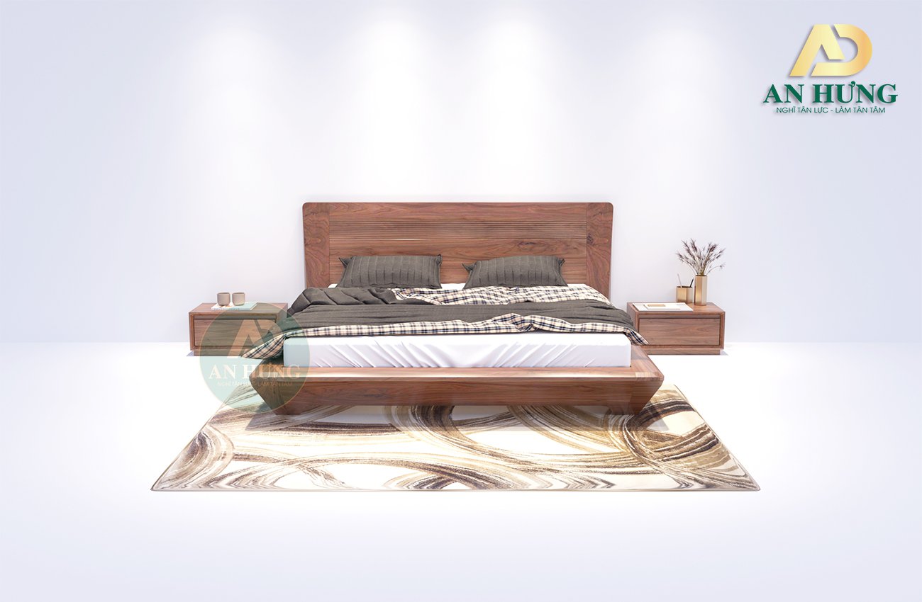 MẪU GIƯỜNG NGỦ GỖ ÓC CHÓ ĐẸP - FF27