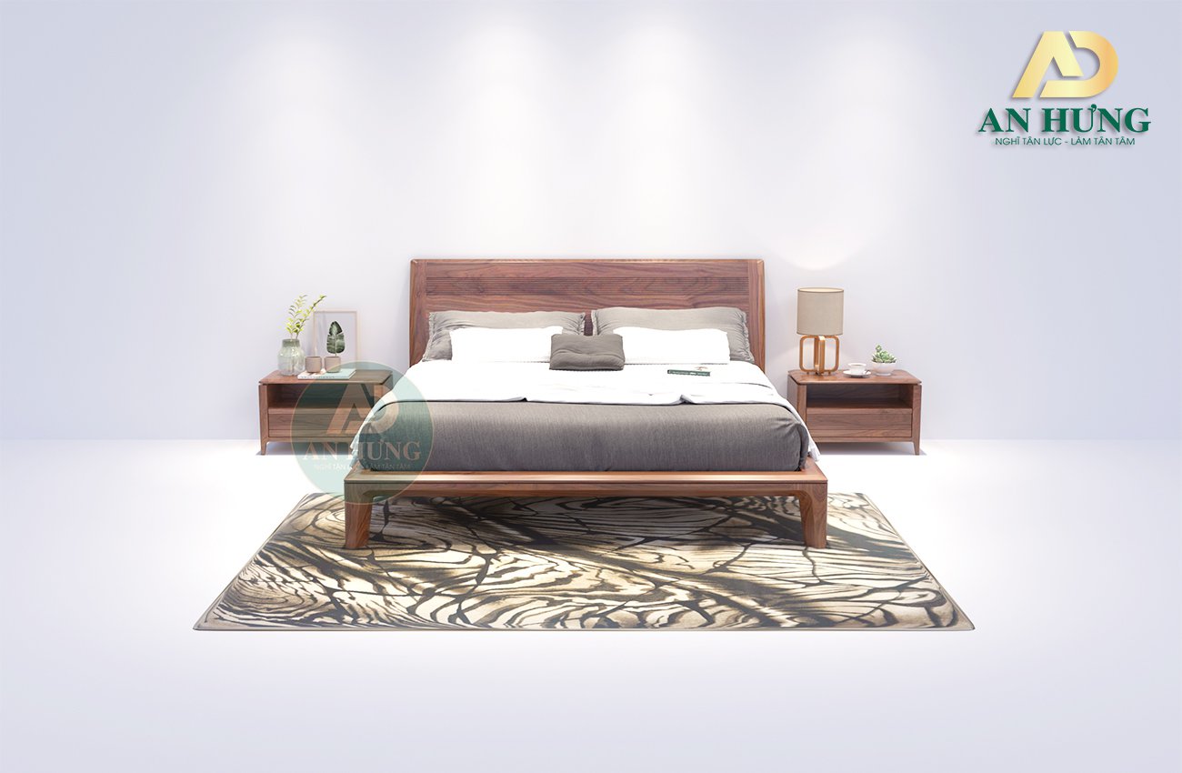 MẪU GIƯỜNG NGỦ GỖ ÓC CHÓ ĐẸP - FF28