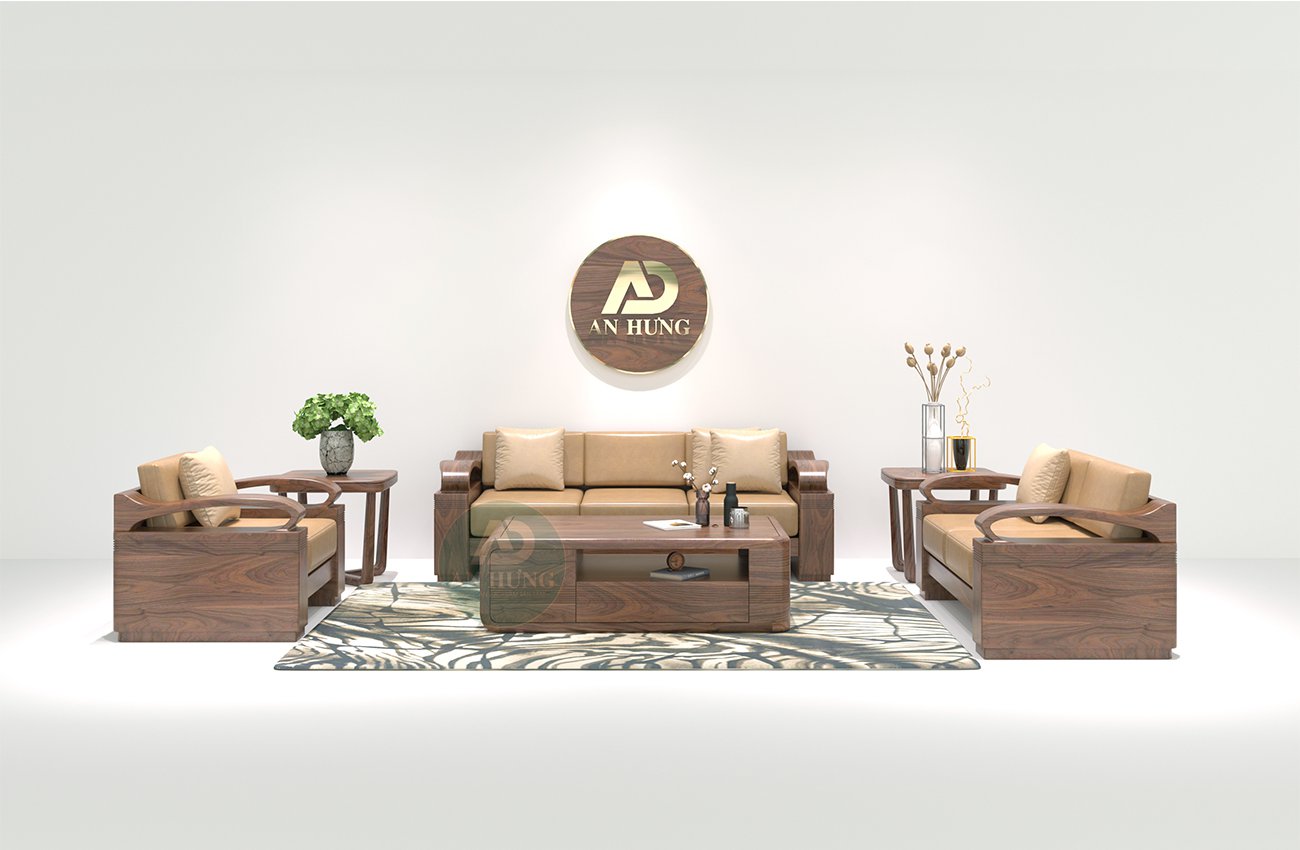 MẪU BÀN GHẾ SOFA GỖ ÓC CHÓ MỚI - AA35