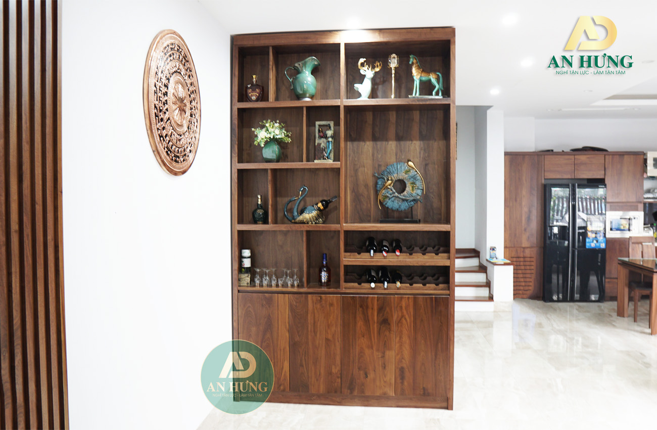 MẪU TỦ RƯỢU GỖ ÓC CHÓ HIỆN ĐẠI - TT17