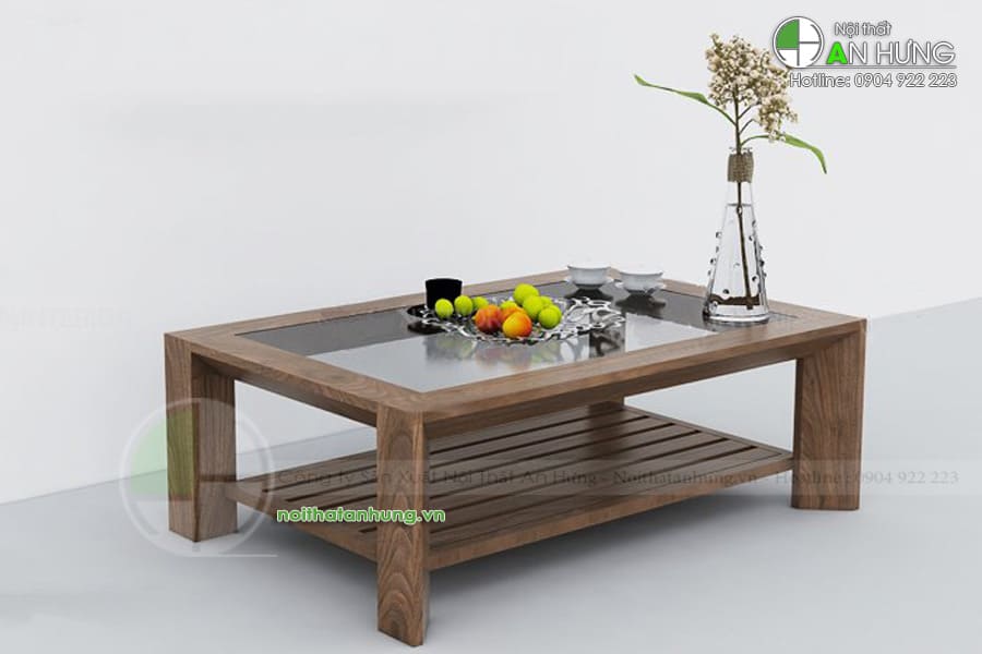 Mẫu bàn trà gỗ óc chó tự nhiên - BT48