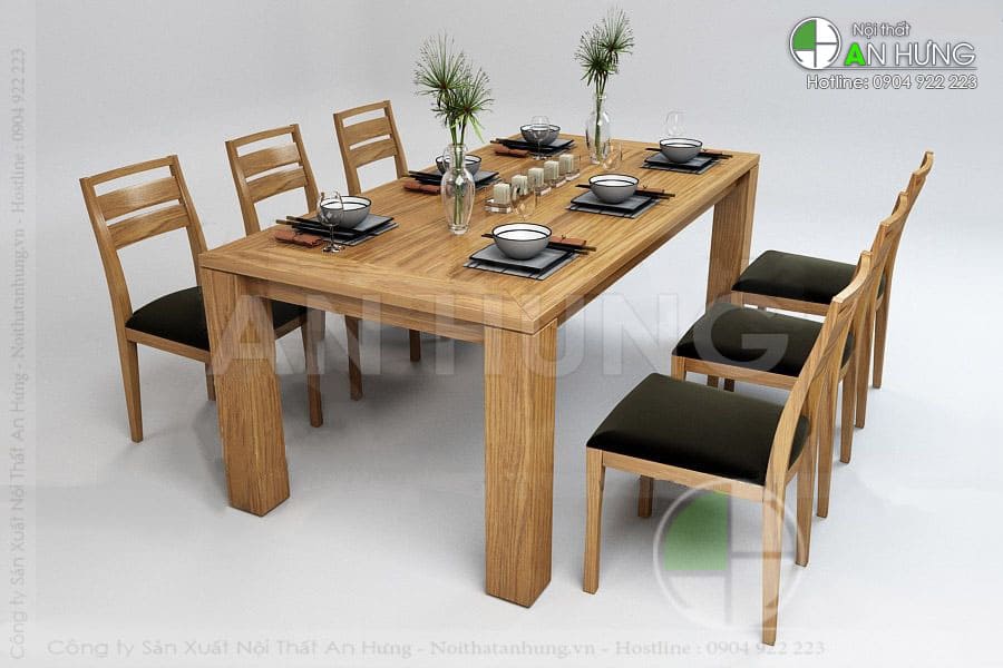 BỘ BÀN GHẾ ĂN BẰNG GỖ - BGA12