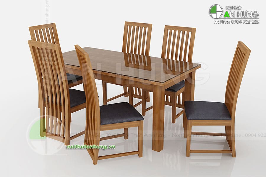 BỘ BÀN GHẾ ĂN GỖ SỒI NGA - BGA15