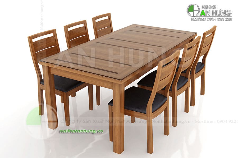 BỘ BÀN GHẾ ĂN GỖ XOAN ĐÀO - BGA16