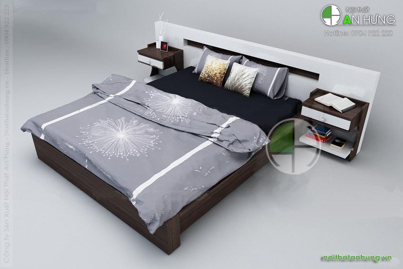 MẪU GIƯỜNG NGỦ GỖ VENEER - GN17