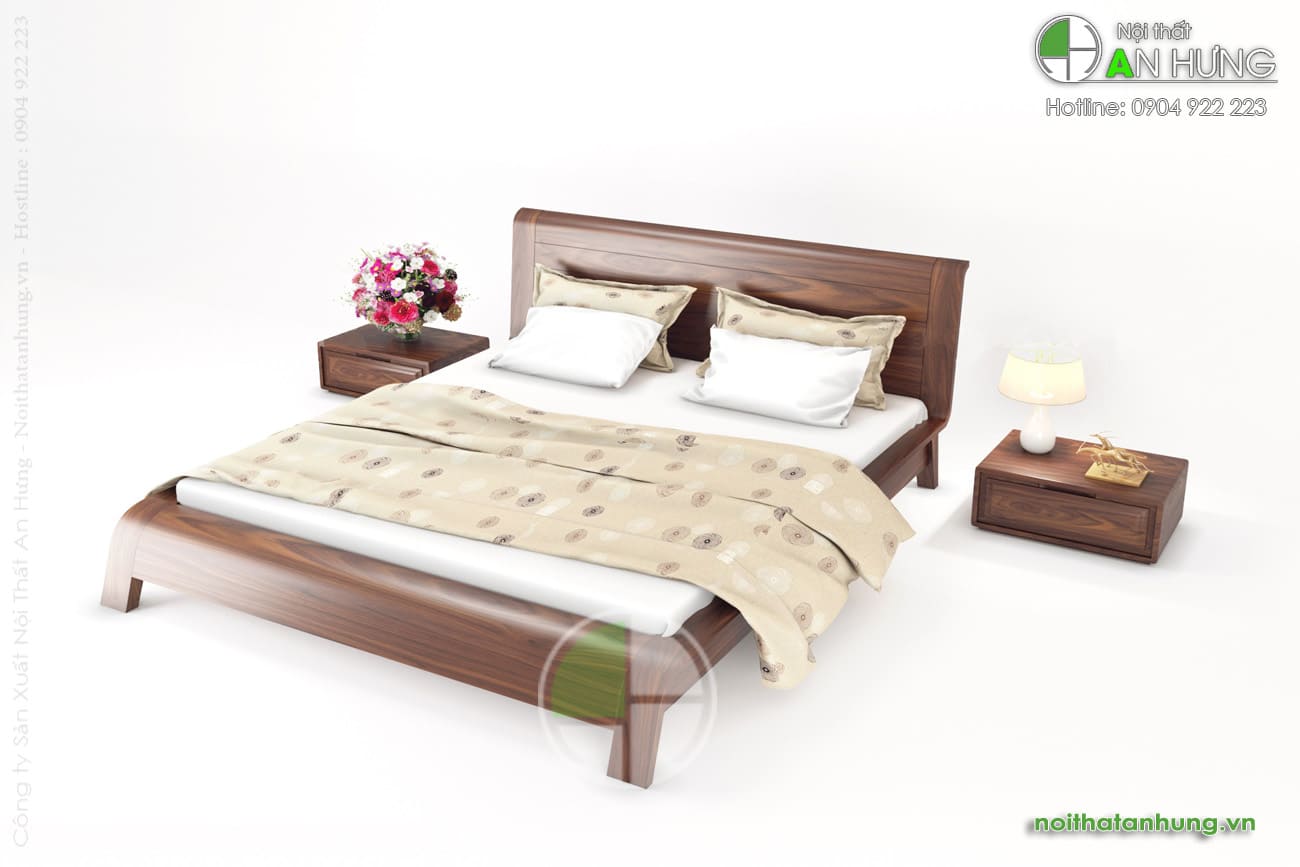MẪU GIƯỜNG NGỦ GỖ TỰ NHIÊN ĐẸP- GN48
