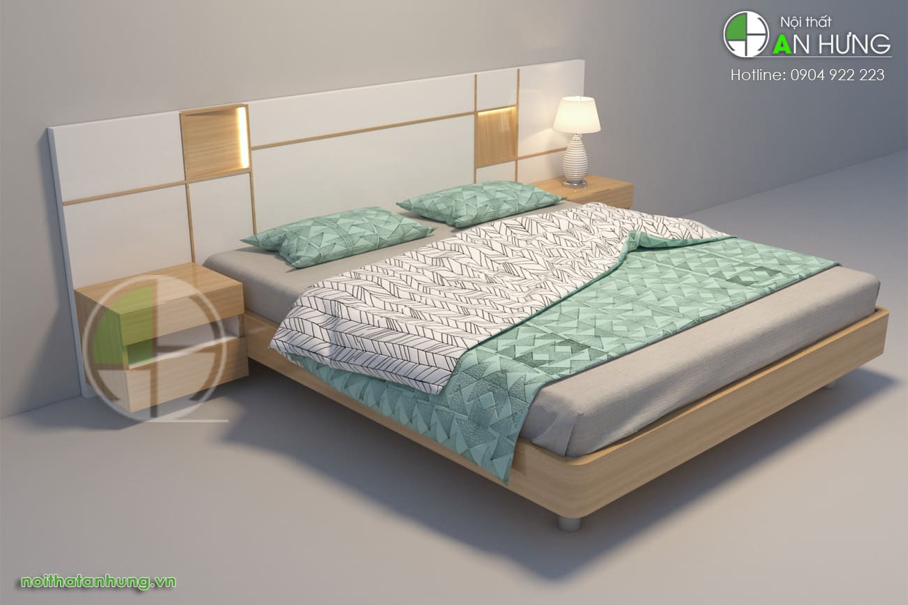 MẪU GIƯỜNG NGỦ GỖ CÔNG NGHIỆP HIỆN ĐẠI ĐẸP - GN60