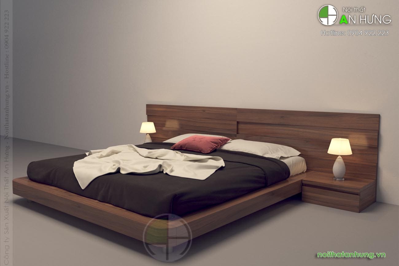 MẪU GIƯỜNG NGỦ GỖ HIỆN ĐẠI ĐẸP - GN66