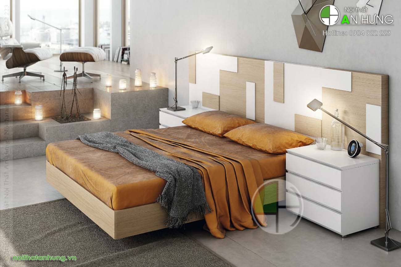 GIƯỜNG NGỦ GỖ CÔNG NGHIỆP CAO CẤP - GN74