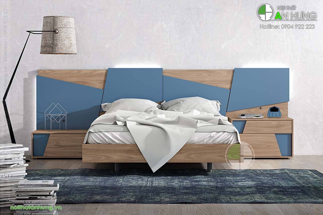 GIƯỜNG NGỦ GỖ CÔNG NGHIỆP ĐỘC ĐÁO ĐẸP - GT93