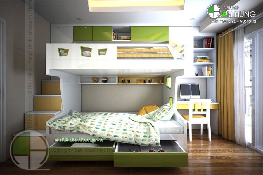 MẪU GIƯỜNG TẦNG GỖ - GT03