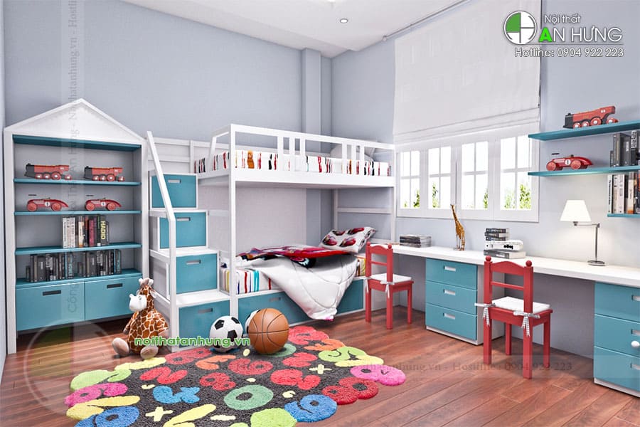 Giường tầng cho bé trai - GT07