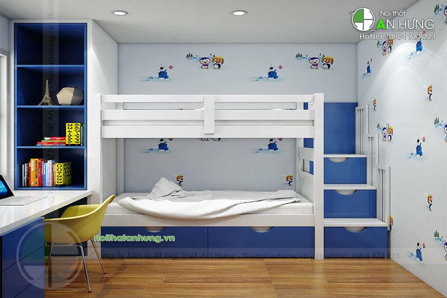 MẪU GIƯỜNG TẦNG ĐƠN GIẢN ĐẸP CHO BÉ - GT11