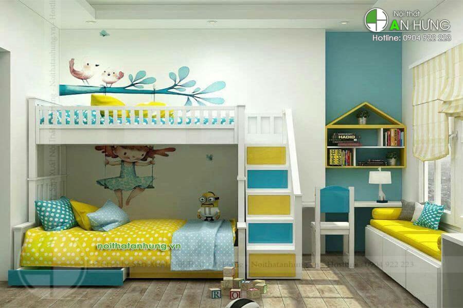 MẪU GIƯỜNG TẦNG CÓ NHIỀU NGĂN KÉO - GT12