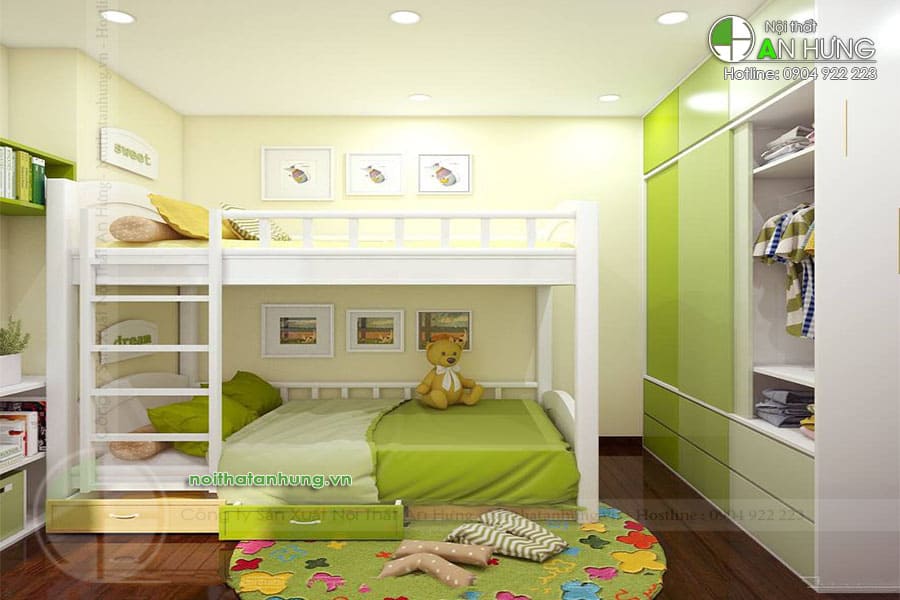 MẪU GIƯỜNG TẦNG CHO BÉ GÁI BÉ TRAI -  GT17